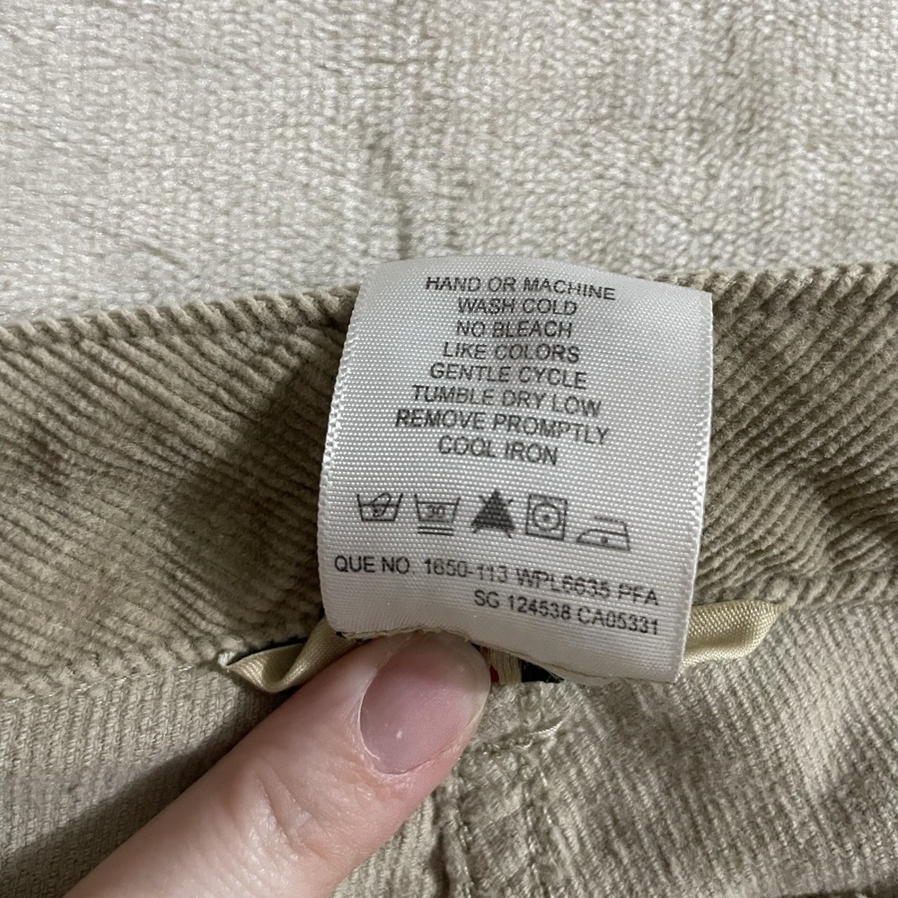 Woolrich Corduroy Pants Womens Size‎ 8 Beige Straight Leg Stretch Casual - Picture 3 of 8